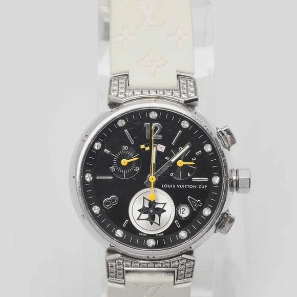 Louis Vuitton Stainless Steel and Diamond Tambour Lovely Cup Chronograph Quar... - Picture 1 of 7